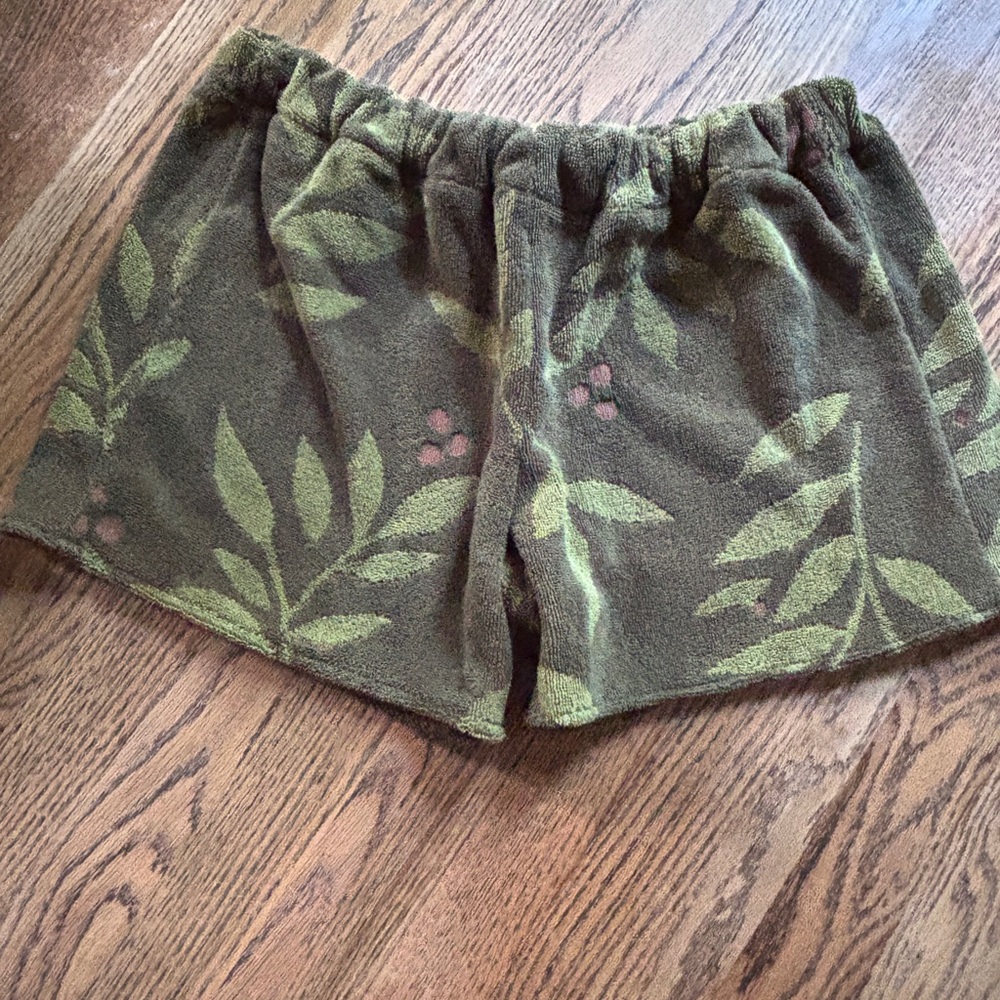 One of a kind, handmade vintage towel shorts